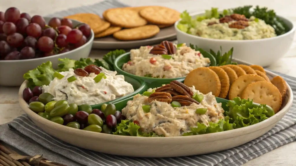 Chicken Salad Variety Platter with Pairings