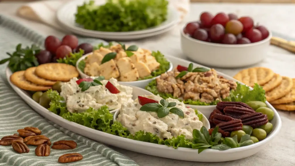 Chicken Salad Variety Platter with Pairings